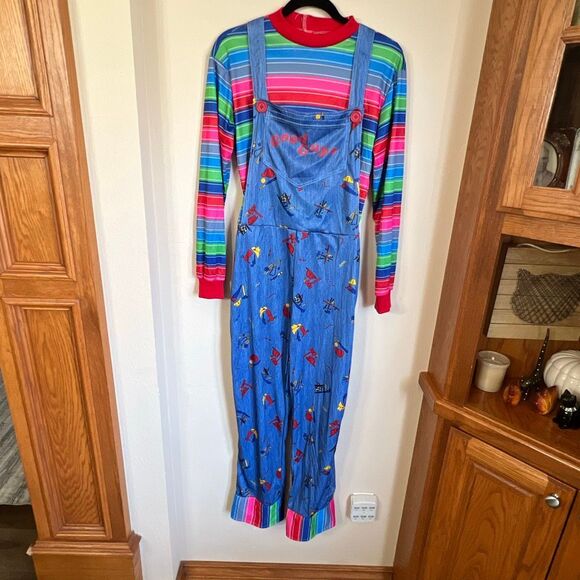 CHUCKY Costume Size Teen One Piece Spirit Halloween Child’s Play Horror Movie - Picture 1 of 9